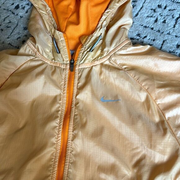 Nike Running Dri-Fit Orange Windbreaker Size S - Picture 2 of 7